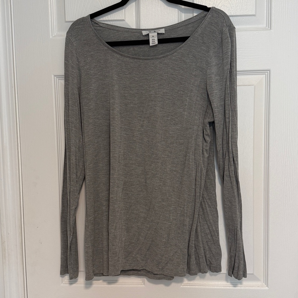 WHITE HOUSE BLACK MARKET LONG SLEEVE Gray Women's shirt XL